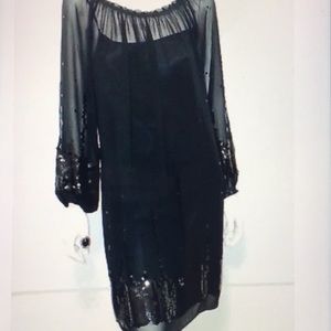 Nurture Black Sequenced Dress by Lamaze (Size S)